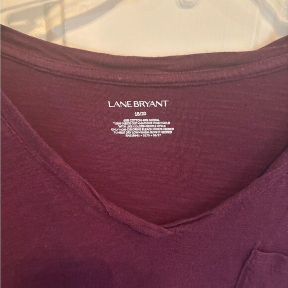 Lane Bryant Red 3/4 Sleeve Oversized Blouse - Picture 3 of 4